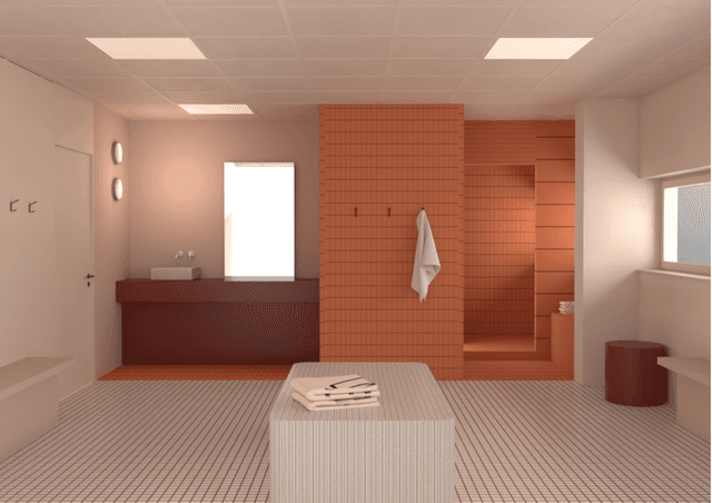 Détail des vestiaires